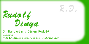 rudolf dinya business card
